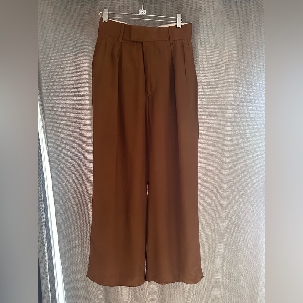 Zara pleated Wide-Leg Trousers